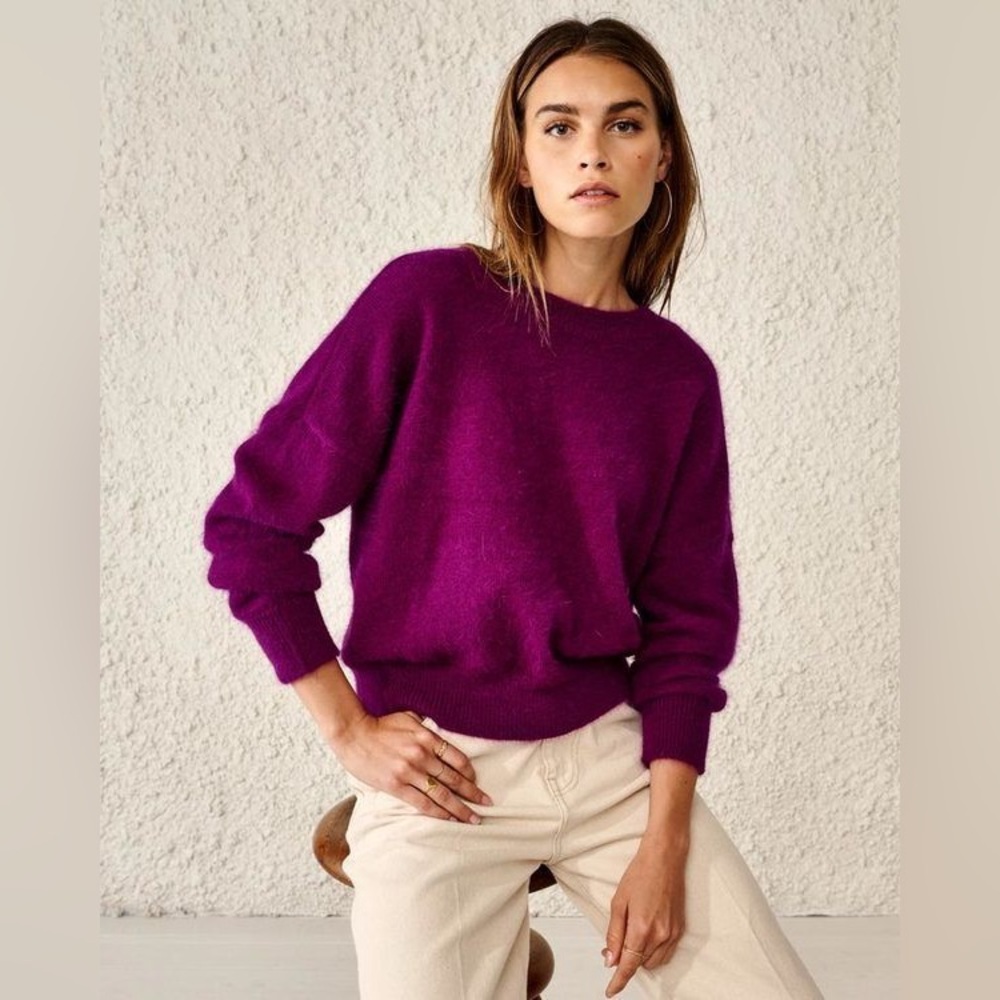 BELLEROSE 💜 DATEV ANGORA-BLEND SWEATER Sz 2 S/XS 💜